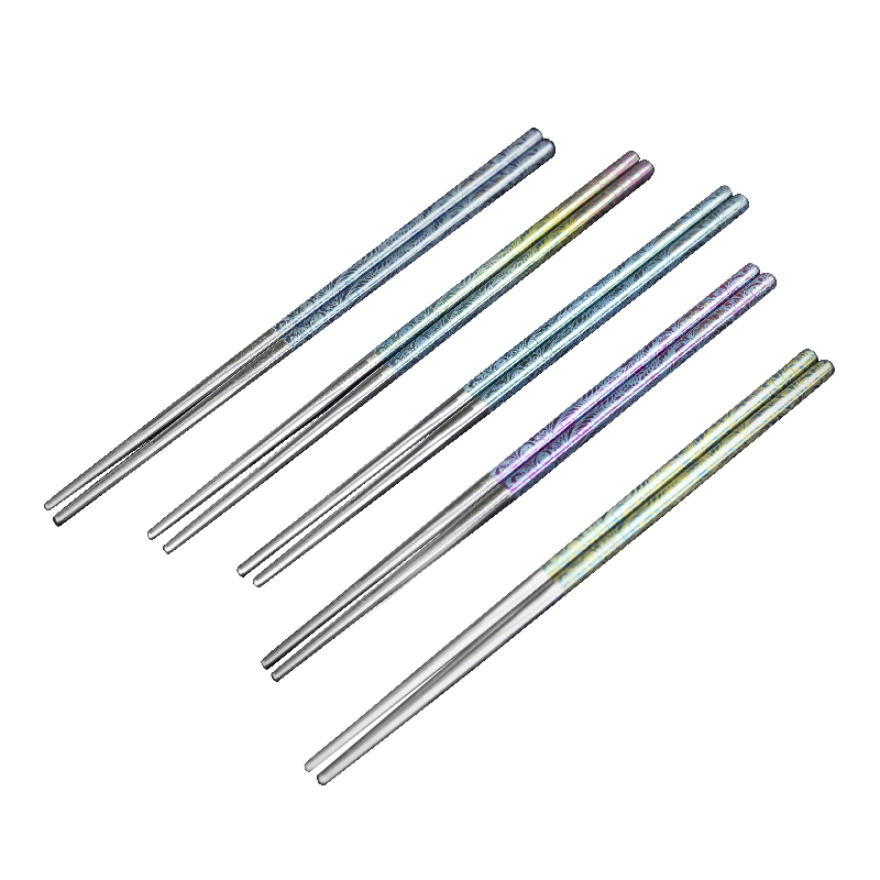 桑亚塔高端钛品&middot;纯钛筷子防霉抑菌隔热防烫家庭礼盒装5双老人儿童适用 七彩云钛筷（单位：套） 七彩云钛筷